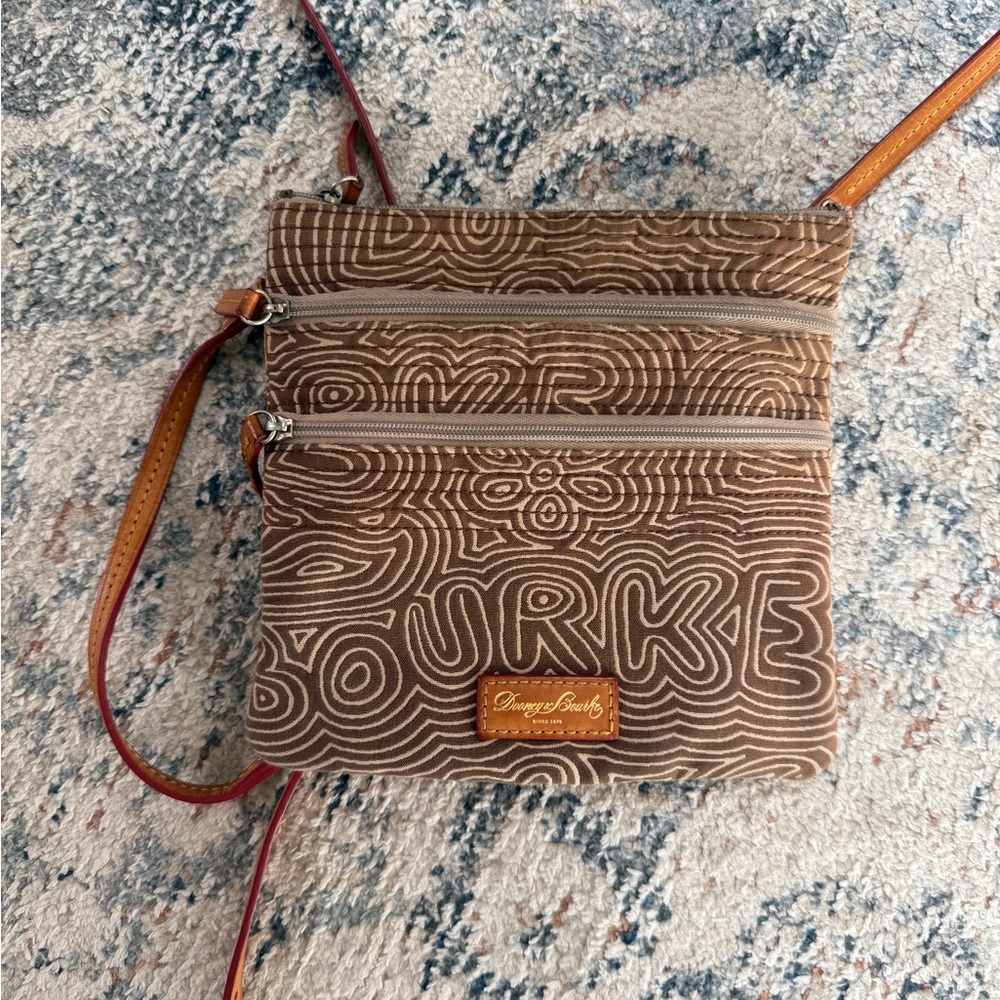 Dooney & Bourke Tan Bag with Pink Interior Crossbody